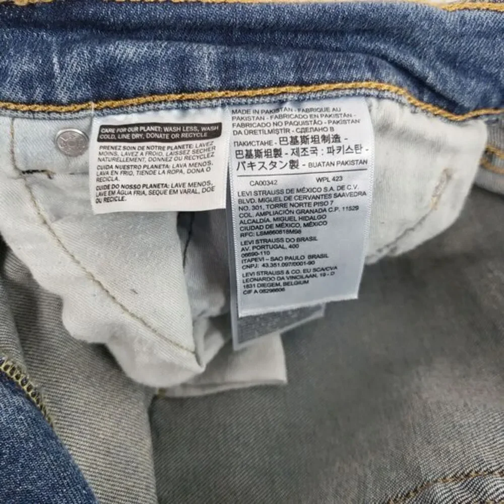 Levi's 505 Jeans‎ Mens 42x29 Relaxed Straight Leg Medium Wash Denim